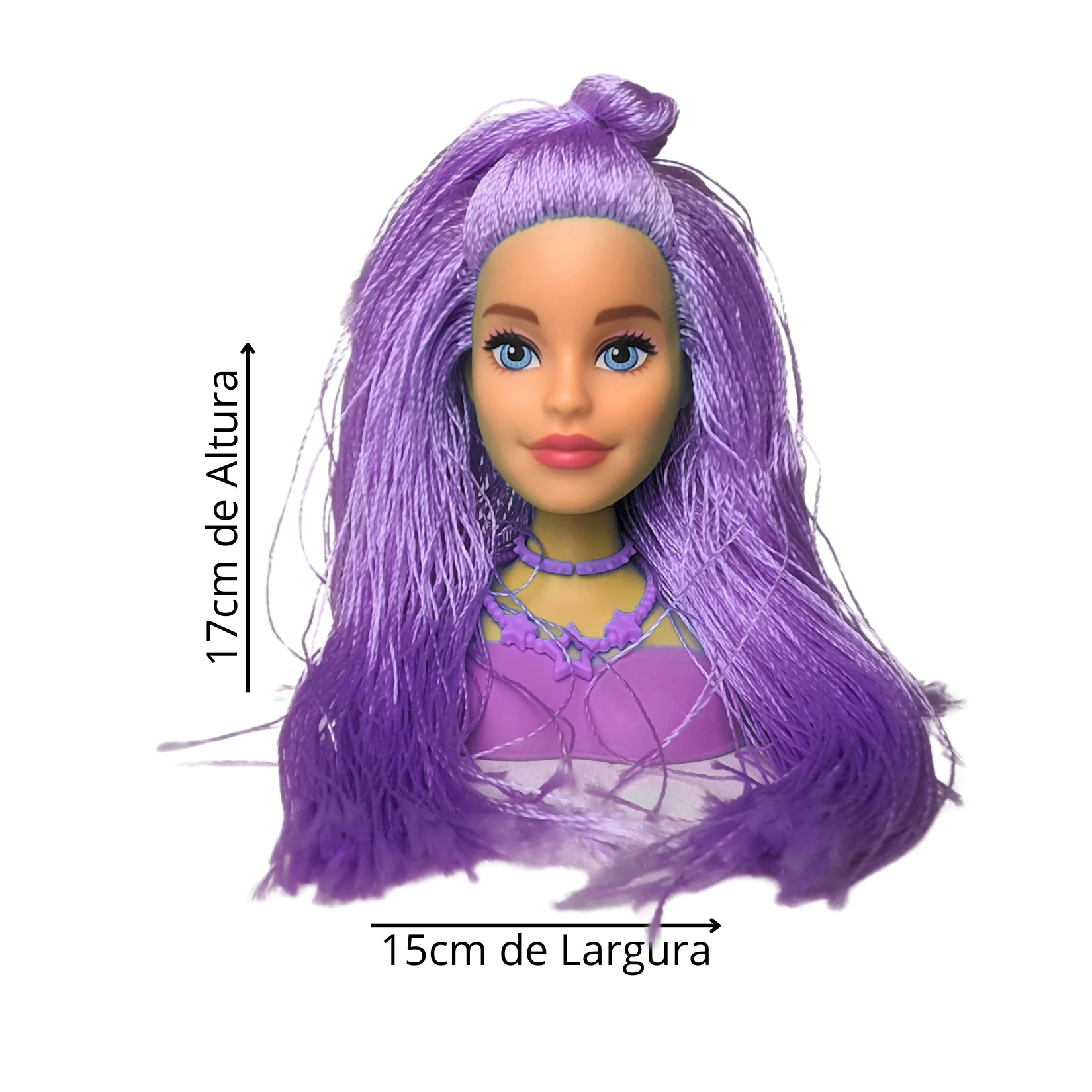 Boneca Barbie Mini Styling Head - Special Hair Cor Lilás Boneca Barbie Mini Styling Head - Special Hair Cor Lilás